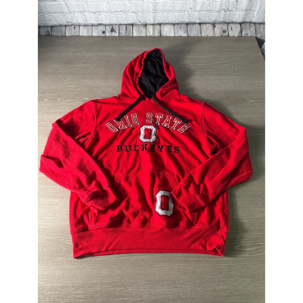 Ohio State Buckeyes Hoodie Sweatshirt Men's Size M Red Pullover NCAA Football - Picture 2 of 13
